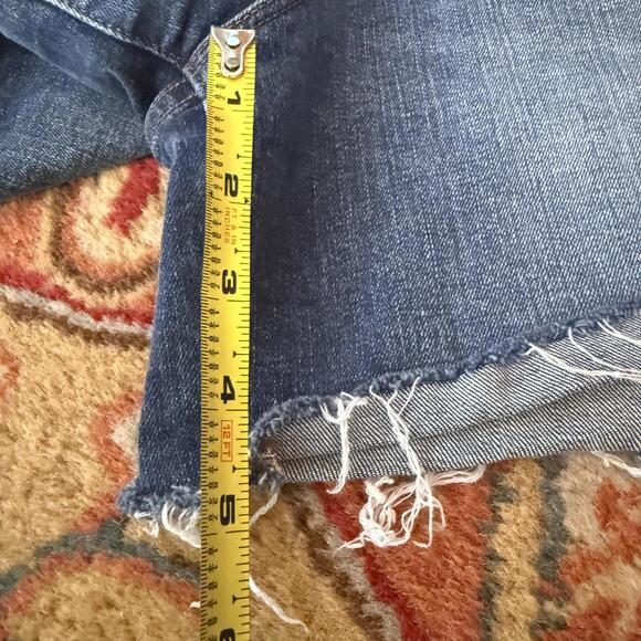 J.Crew Denim Cutoff Shorts Womens 29 High Rise Raw Hem Mid Wash Summer - Picture 5 of 5